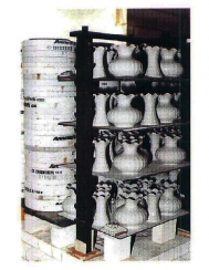 Large volume shuttle kiln, used