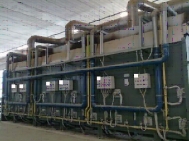 Shuttle kiln, gasheated, approx. 40 m³,  1100 °C, used