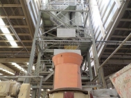 Mixing plant with round feeder, used