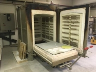 Herdwagenofen, elektrisch beheizt, 1340 °C, 2 Stück Ofenwagen - gebraucht