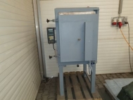 Chamber kiln, electrically heated, 150 liter, 1240 °C, used