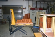 Scheren-Handgabelhubwagen, 1000 kg, gebraucht