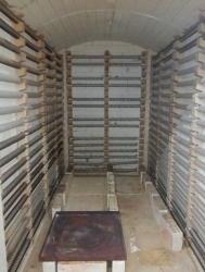 4 Stück Kammeröfen, 2,61 m³, 1320 °C, elektrisch beheizt, gebraucht